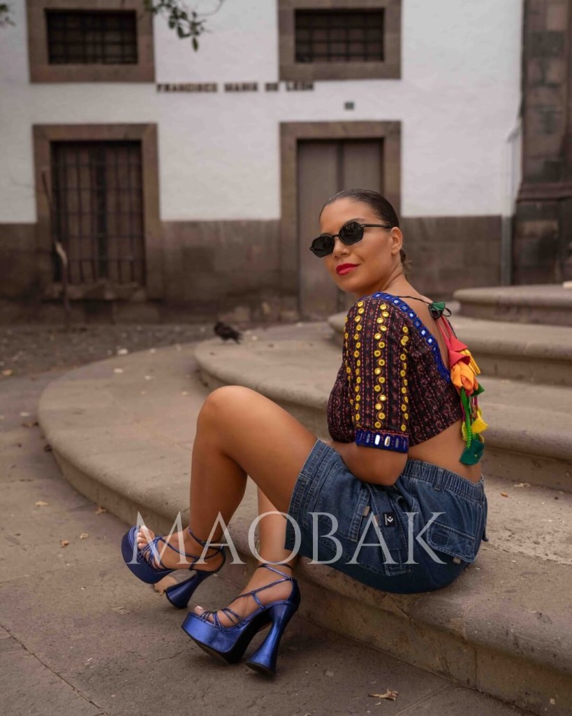 Top Choli Majal Azul PREMIUM