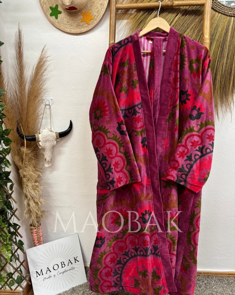 Kimono Zanzíbar Velvet Suzani Maxi